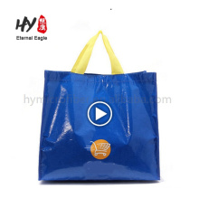 Full color printing waterproof pp woven tote hand bag china